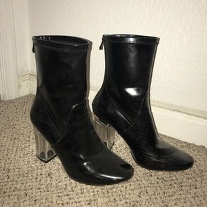 Latex boots