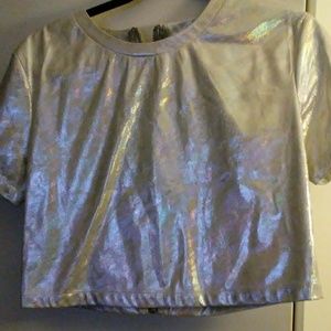 Holographic crop top
