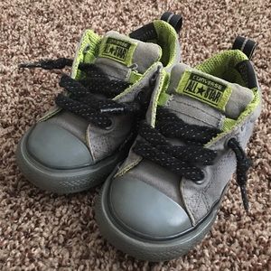 Grey and Green Converse