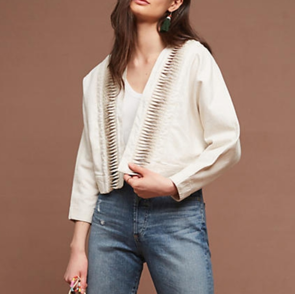 Anthropologie cropped jacket