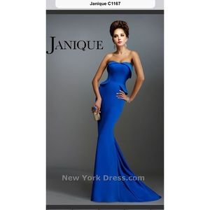 Janique C1167 gorgeous royal blue long dress
