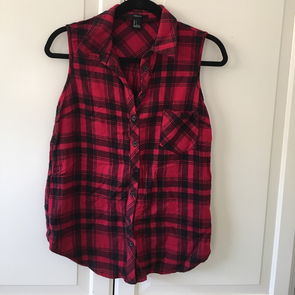 Sleeveless flannel!
