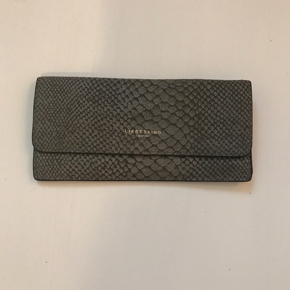 Liebeskind embossed leather snakeskin wallet!