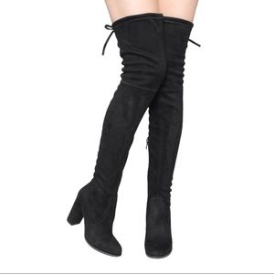 Thigh High Faux Suede Boots