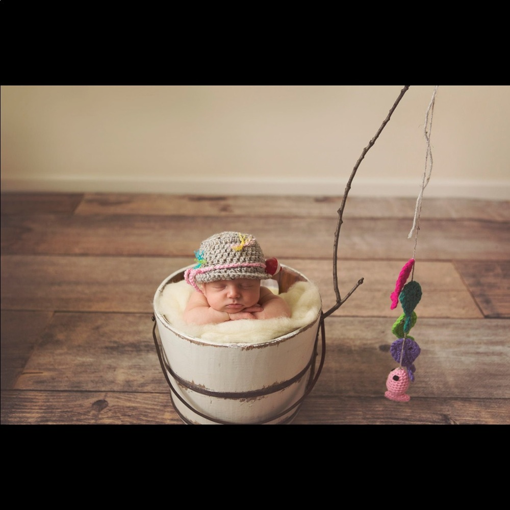 Newborn Fishing Photo Props - Picture 3 of 3