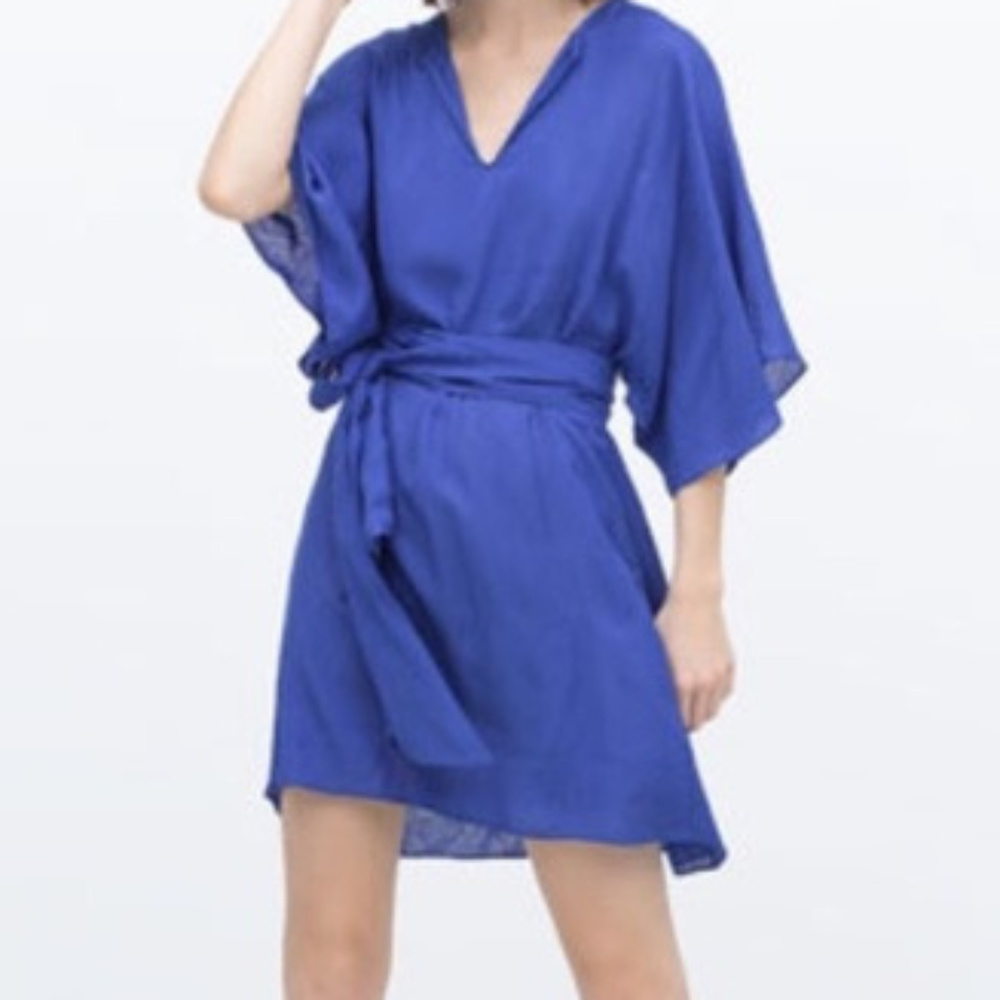Blue Zara basic dress