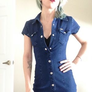 GUESS sexy Stretch Denim Mini Dress