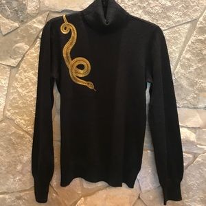 Ralph Lauren Silk and Cashmere Snake Sweater