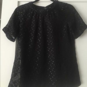Black sheer blouse