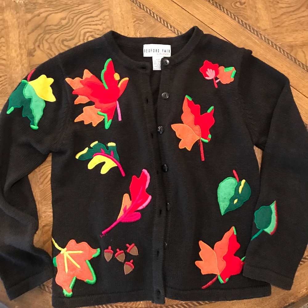 Fall Leaves "Ugly" Sweater/Cardigan