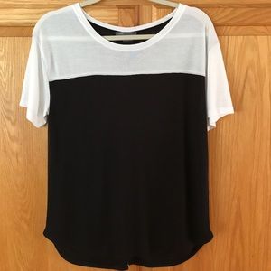 Vince two-tone short sleeve shirt