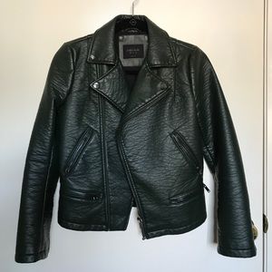 ZARA Faux Green Leather Jacket