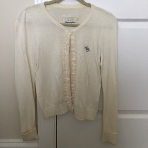 New Abercrombie Ruffle Front Cardigan