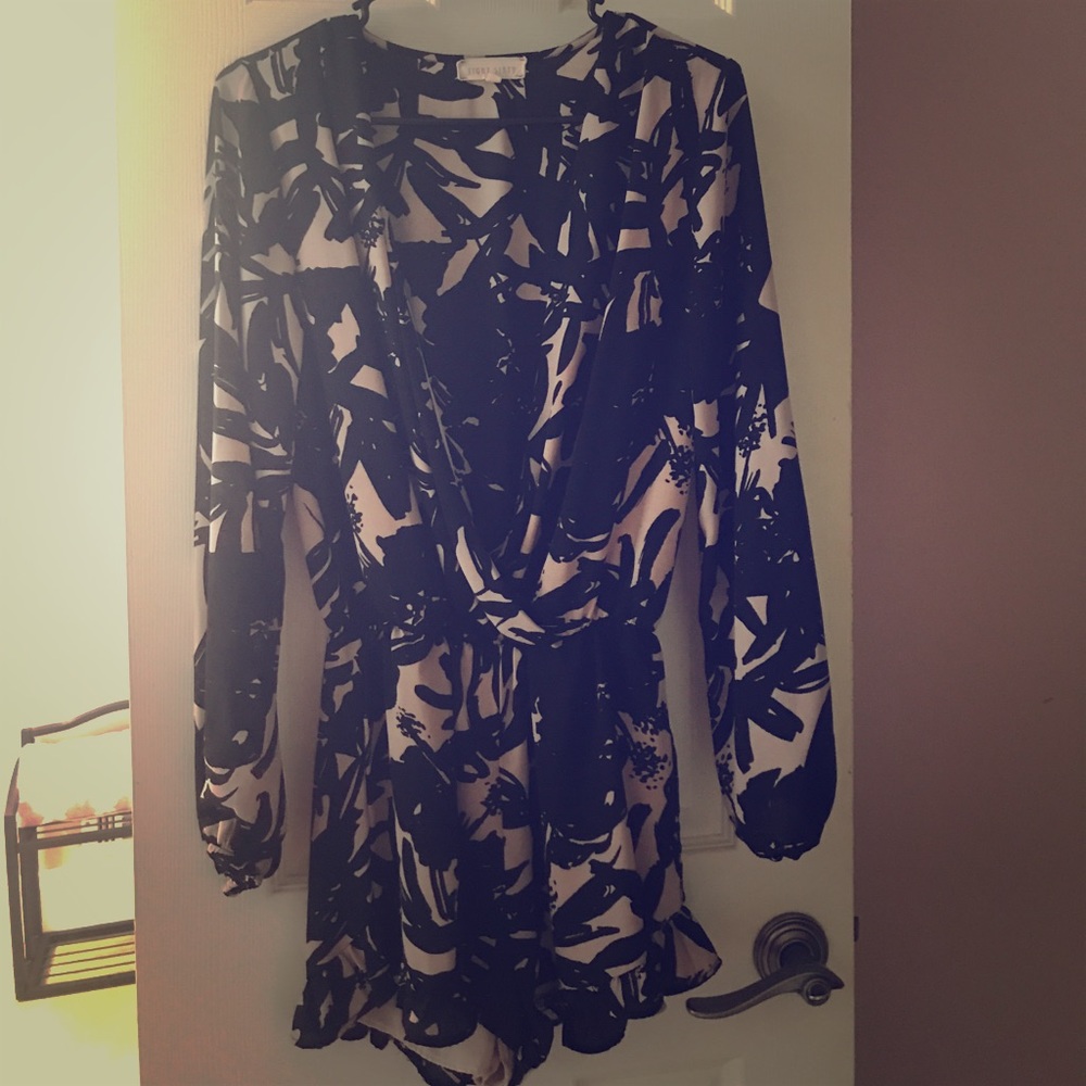 Black and light pink Eighty Six romper