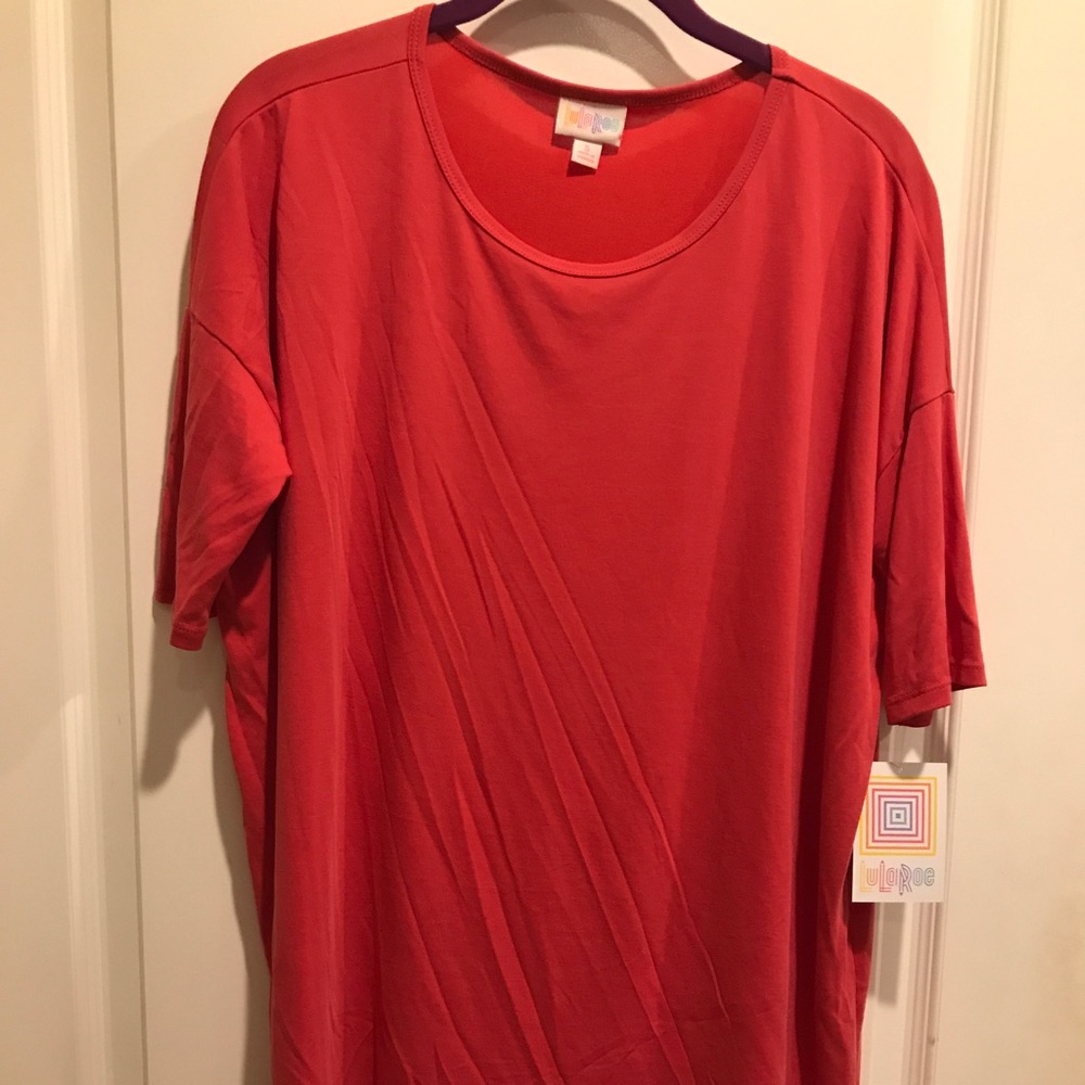 Lularoe BNWT solid coral Irma