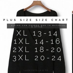 Plus Size Size Chart
