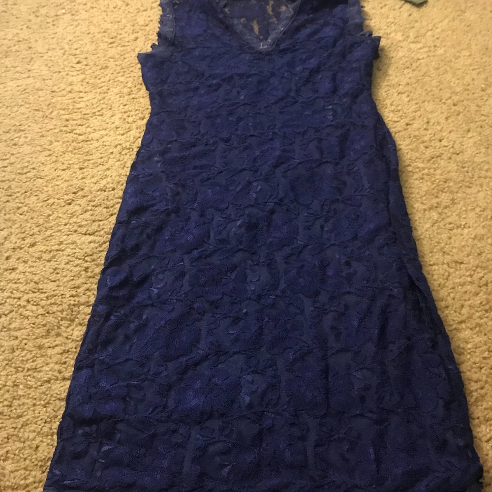 Blue lace dress