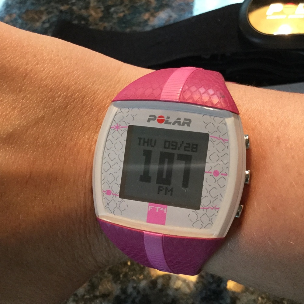 🌟 Pink Polar FT4  Watch w/ Heart Rate Monitor
