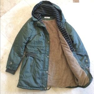 Military Coat Jacket soft fleece lined super cute