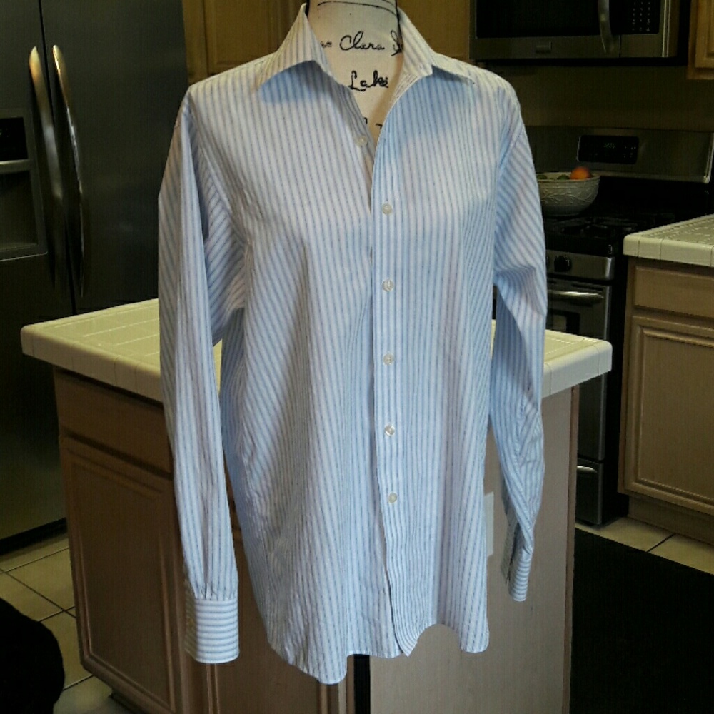 Michael Kors white e blue stripes sz 15.5 M