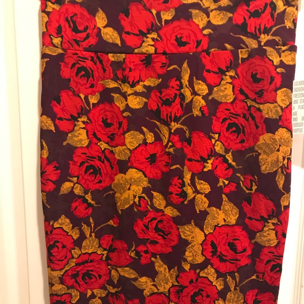Lularoe BNWT red floral Cassie