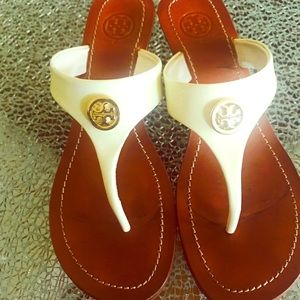 Tory Burch white sandals
