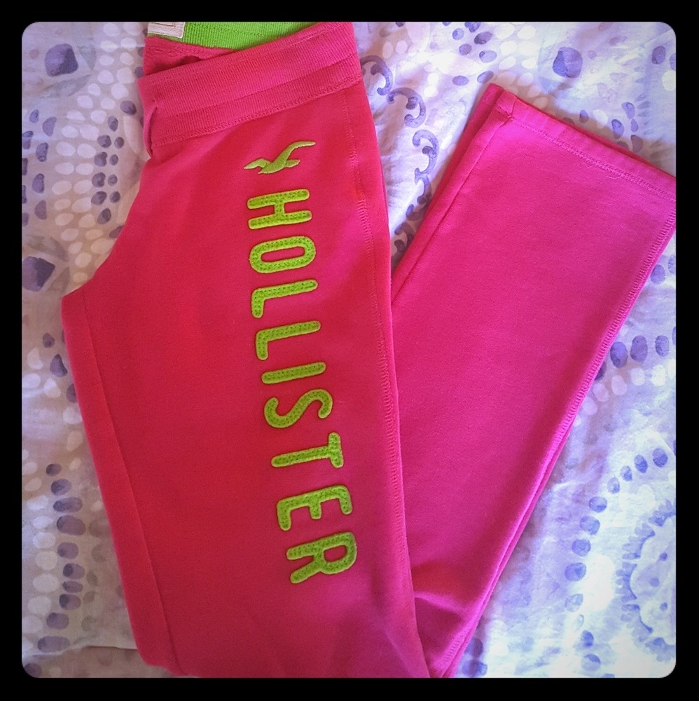 Pink Hollister straight leg sweatpants