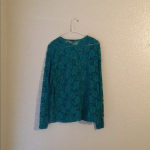 Teal Lace Top