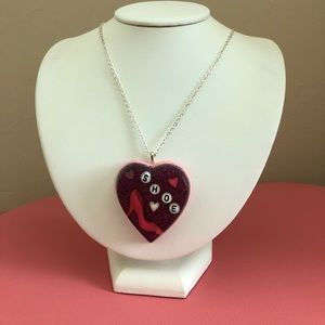 Shoe Love Pink Resin High Heel Necklace