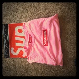 Supreme T shirt Pink and Red