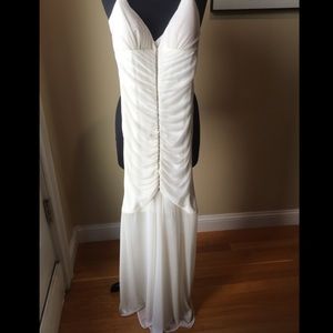 Beautiful white floor length sheer dress