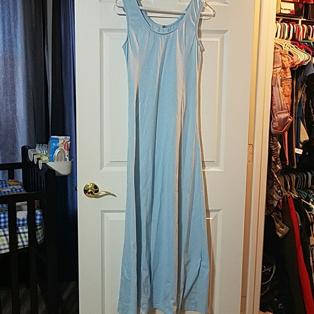 Baby blue maxi dress