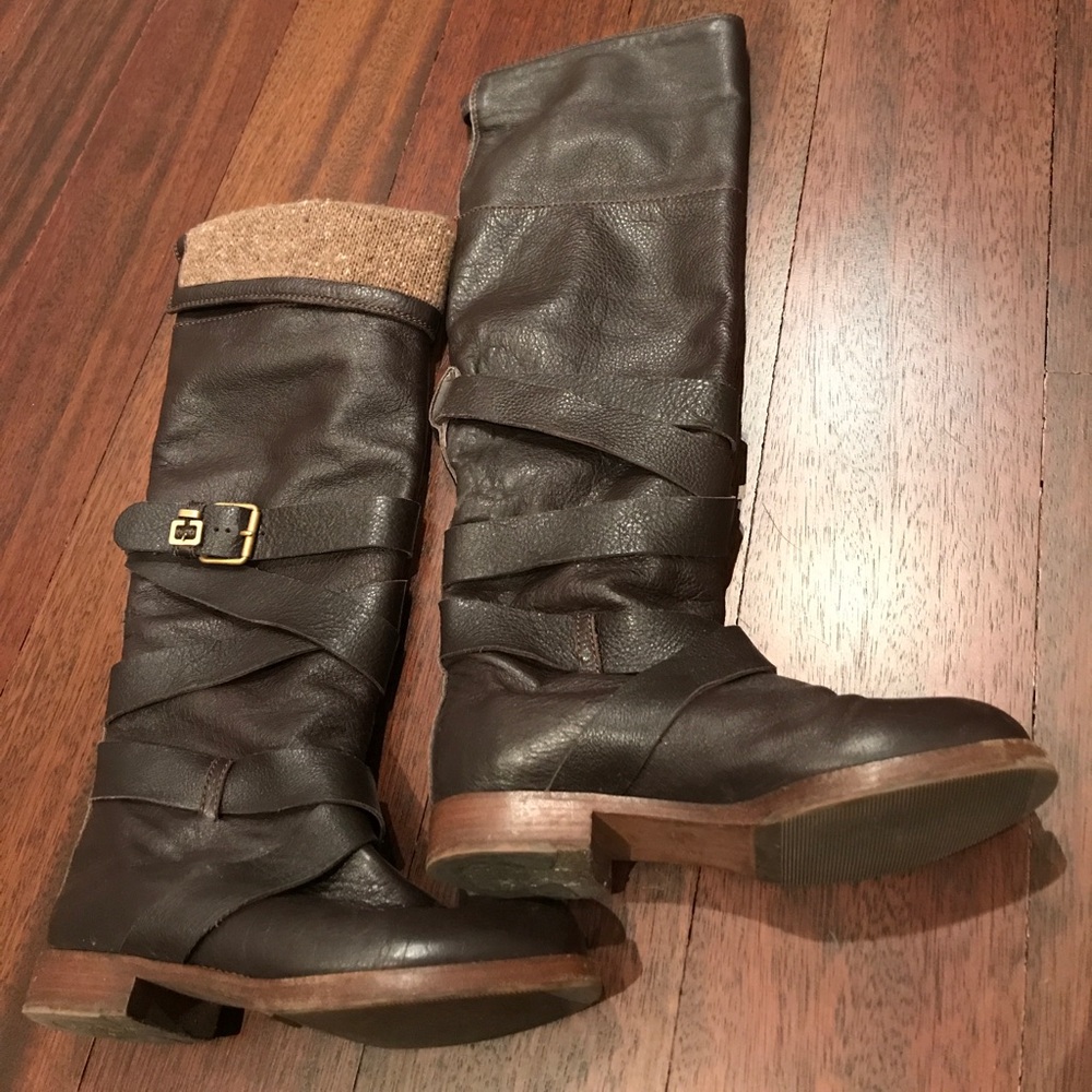 Chloe brown leather over the knee boots.  Size 36