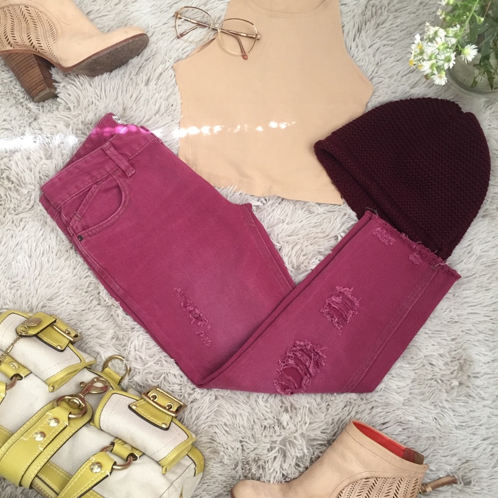 🍁 NWOT Free People Cropped Jeans