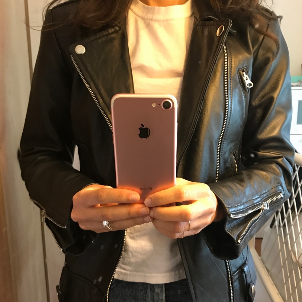 Beautiful Black Leather Biker Jacket