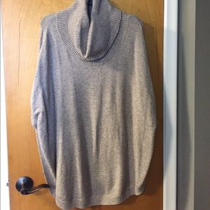 Cowel neck poncho sweater