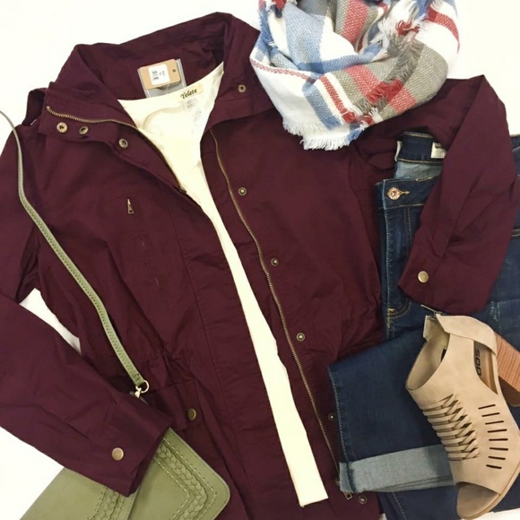 Burgundy Utility Jacket - Picture 5 of 6