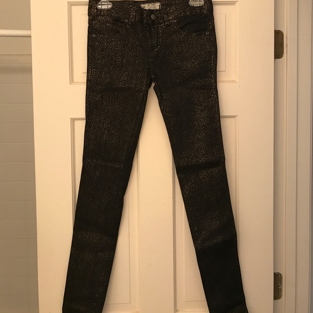 Free People Printed Skinny Jean