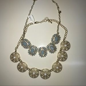 Set of two statement necklaces (NEVER worn)