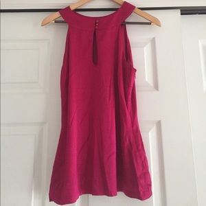NWT Arden B Dark Pink Silk Halter Top M