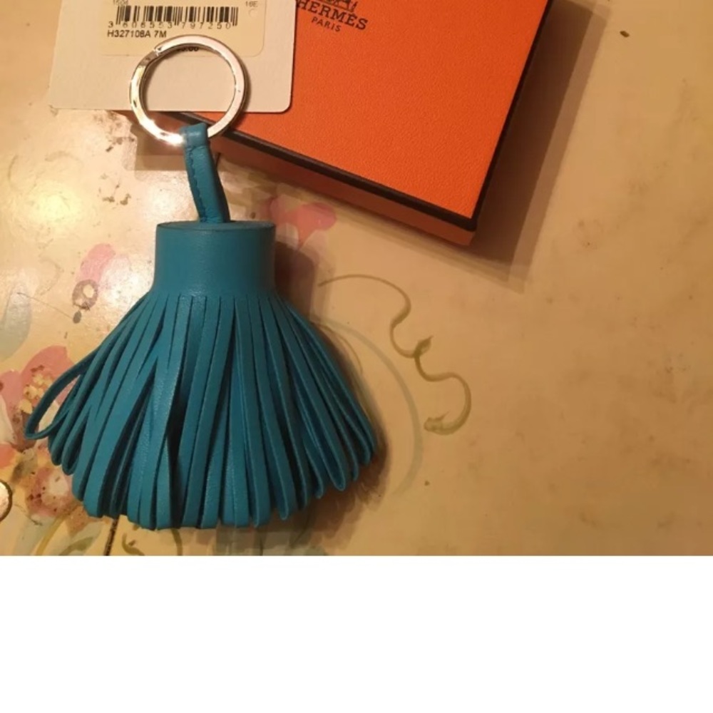 Hermes Carmen Key Ring Chain Bag Charm Authentic