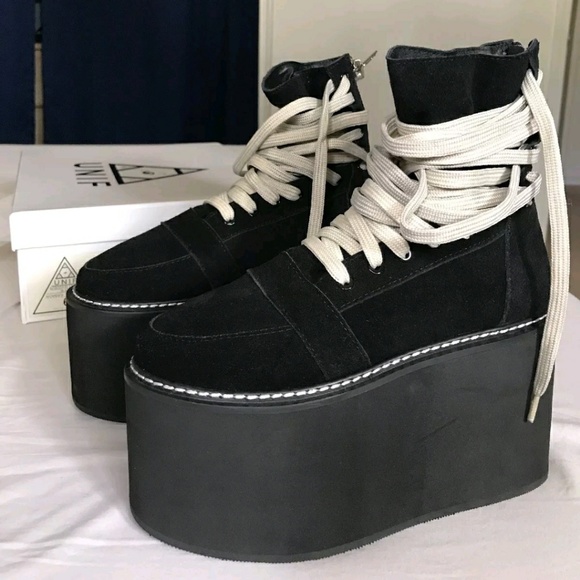 ISO Unif Nobody Platform- size 7, black - Picture 1 of 1