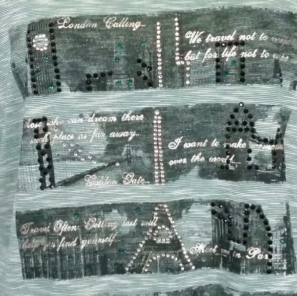 Style & Co Embellished Stretch Short Sleeve Blouse - Picture 3 of 6