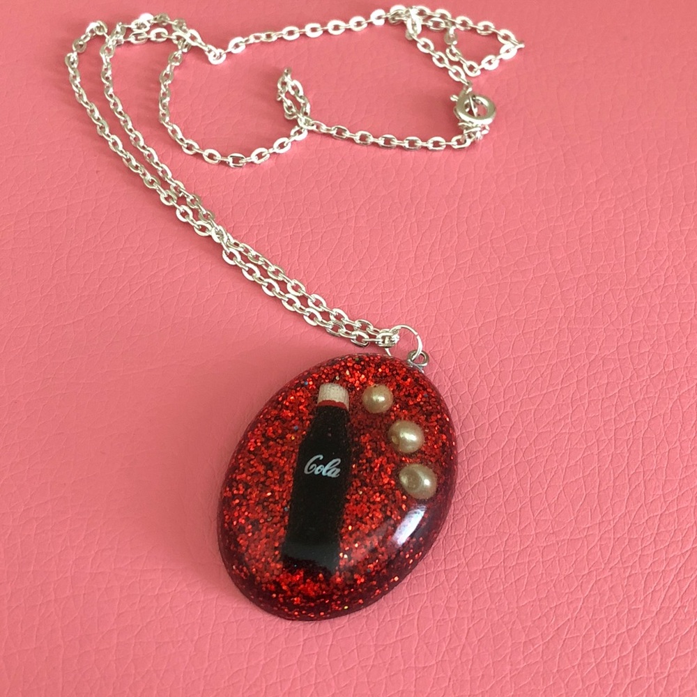 Pop & Fizz Glitter Resin Soda Necklace