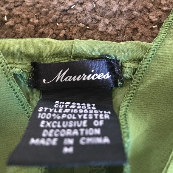 Size medium satin green tank - Picture 5 of 5