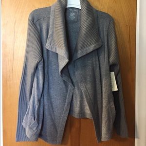 Grey sweater jacket