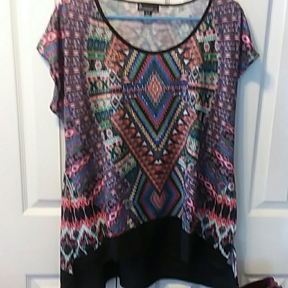 Stylish Tunic, Shark Bite, XL, NWT