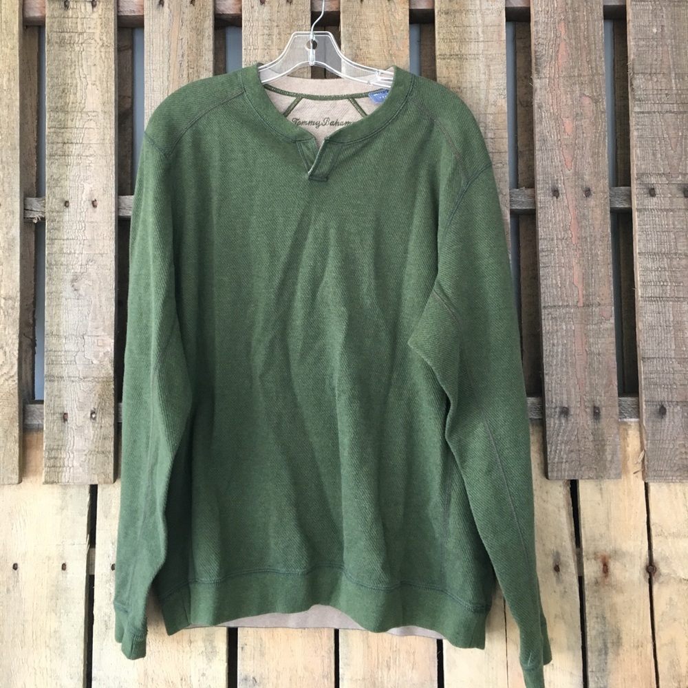 Tommy Bahama reversible cotton sweater