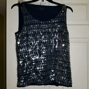Navy Sequin Tank