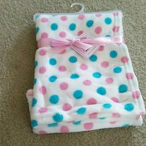 Baby blanket polka dot unisex baby bkanket